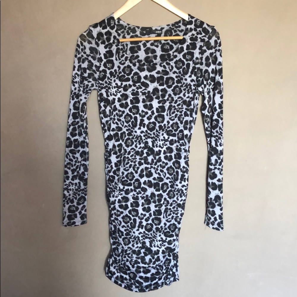 Aqua Leopard Print Dress